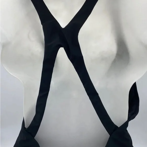 Red Carter . one piece swimsuit. sz XS splice & dice 80’s style high hip. black - Picture 5 of 11